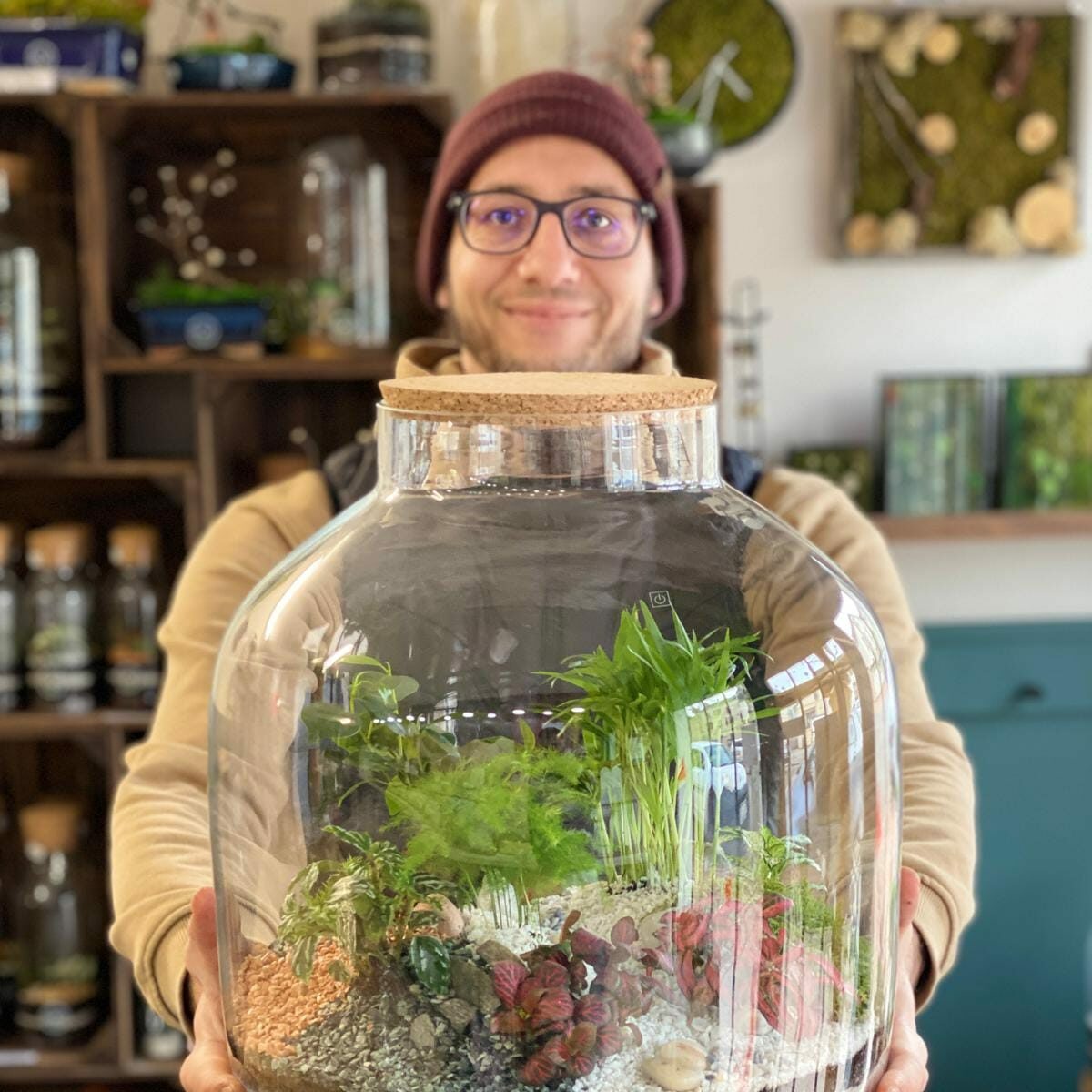 Terrarium végétal réalisé à la main par NAVI à Dijon